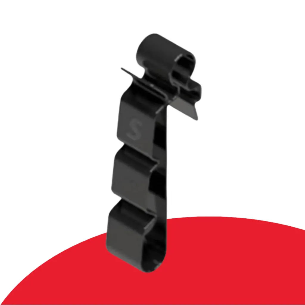 [129065-101] Schletter - Stainless Steel Rail Cable Clip - Black