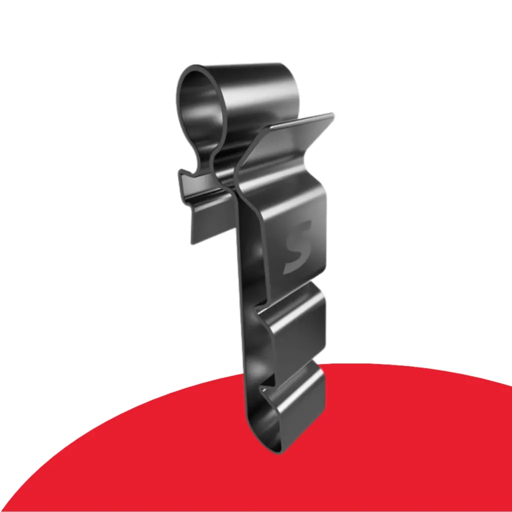 Schletter - Stainless Steel Rail Cable Clip - Black