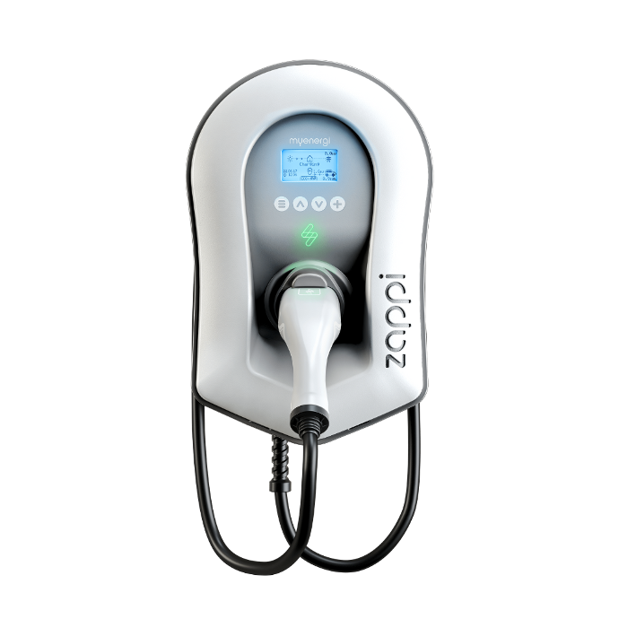 Myenergi Zappi smart EV charger 7kW Single phase - white with type 2, 6.5m cable