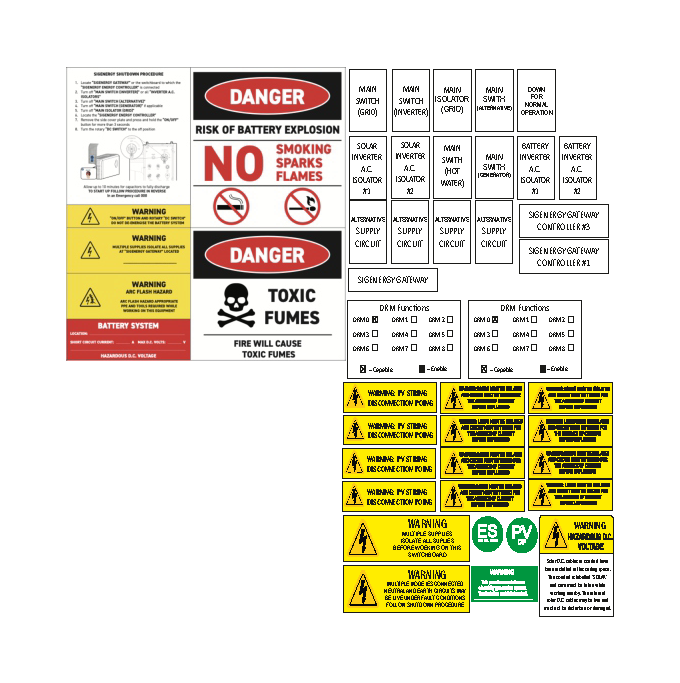 Sigenergy - Pro plaque label kit (Outdoor)