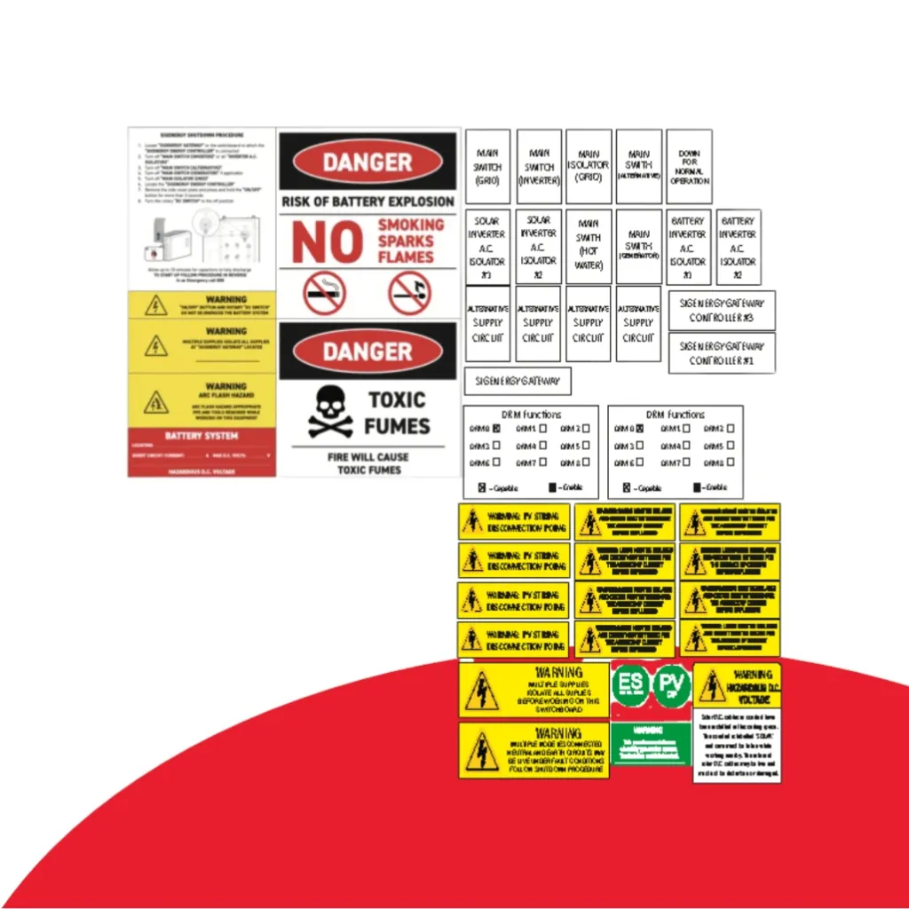 [ACSW-LABEL-SIGEN-HYBRID-PRO-IN] Sigenergy - Pro plaque label kit (Indoor)