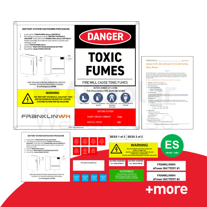FranklinWH - Pro plaque label kit