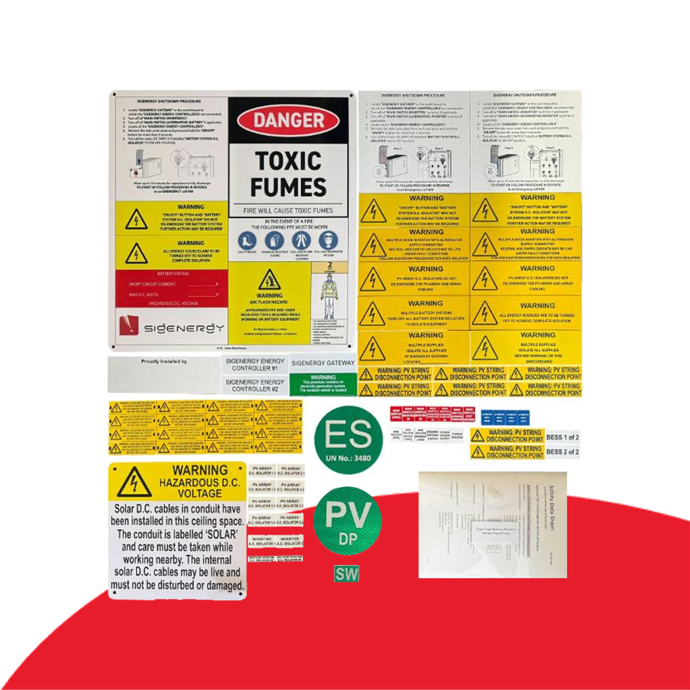 [ACSW-LABEL-SIGEN-HYBRID-PRO-C-V2] Sigenergy - Pro plaque label kit - Custom logo V2