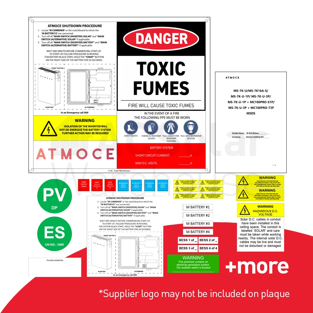 [ACSW-LABEL-ATMOCE-HYBRID-PRO] Atmoce battery - Pro plaque label kit