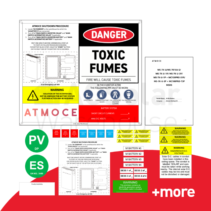 [ACSW-LABEL-ATMOCE-HYBRID-PRO] Atmoce battery - Pro plaque label kit