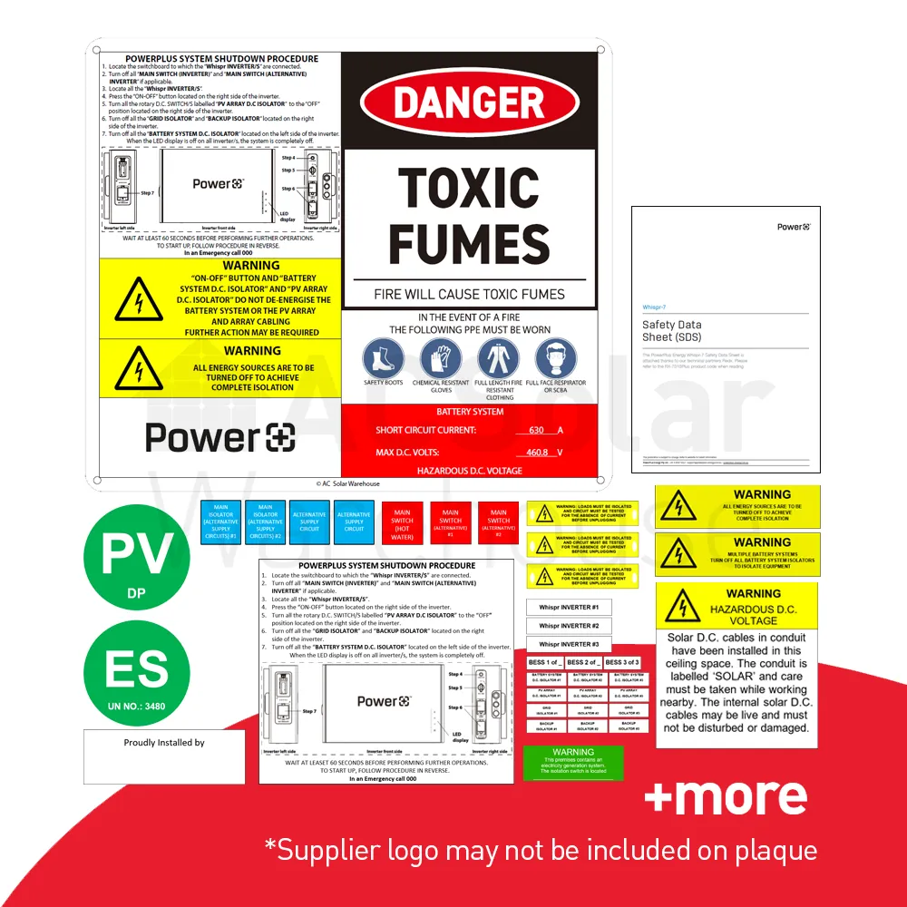 [ACSW-LABEL-POWERPLUS-HYBRID-PRO] PowerPlus - Pro plaque label kit