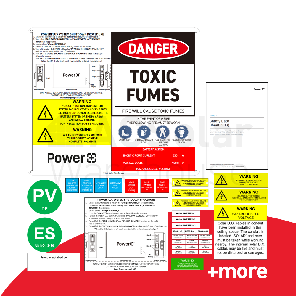 [ACSW-LABEL-POWERPLUS-HYBRID-PRO] PowerPlus - Pro plaque label kit