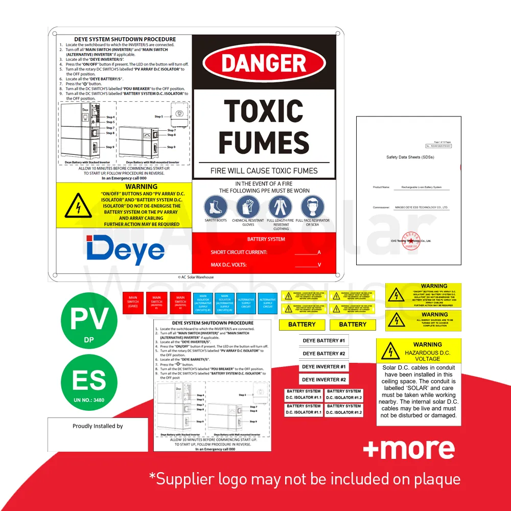 [ACSW-LABEL-DEYE-HYBRID-PRO] Deye - Pro plaque label kit