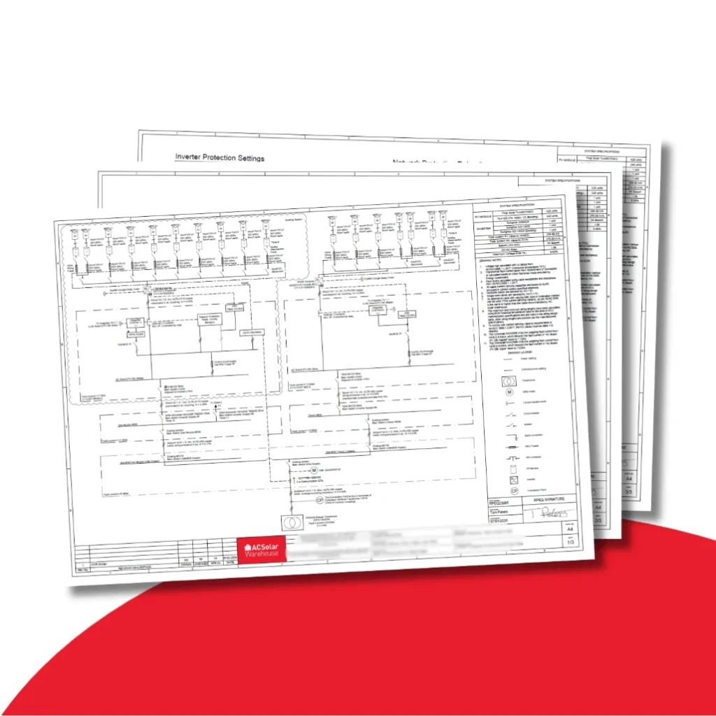 Schematic Diagram for Solar System >30kVA to 200kVA