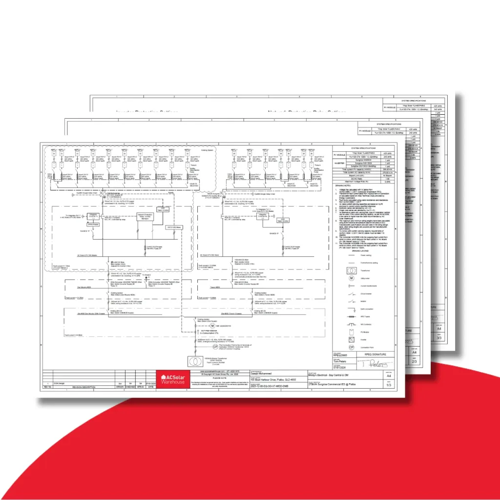 [ACSW-ENG-SLD2] Schematic Diagram for Solar System >30kVA to 200kVA