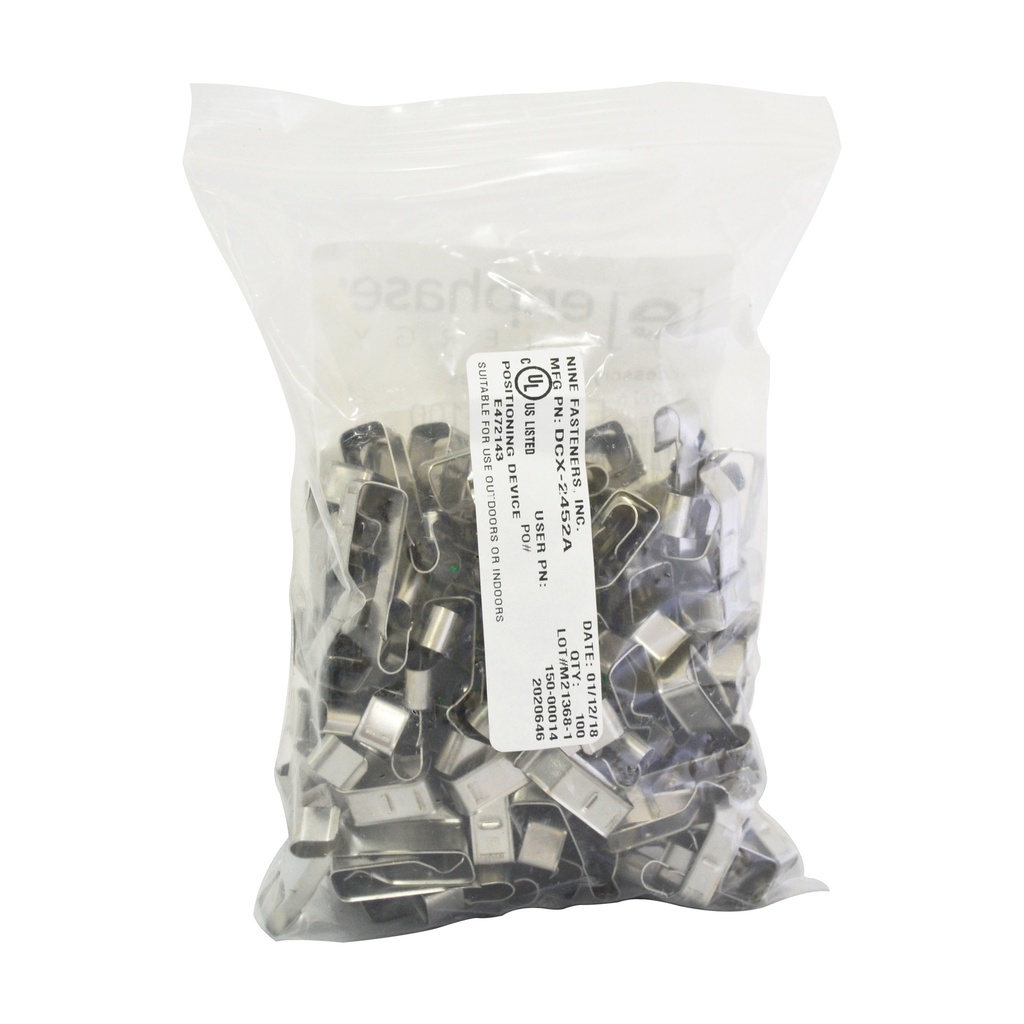 Enphase stainless steel cable clips (bag of 100)