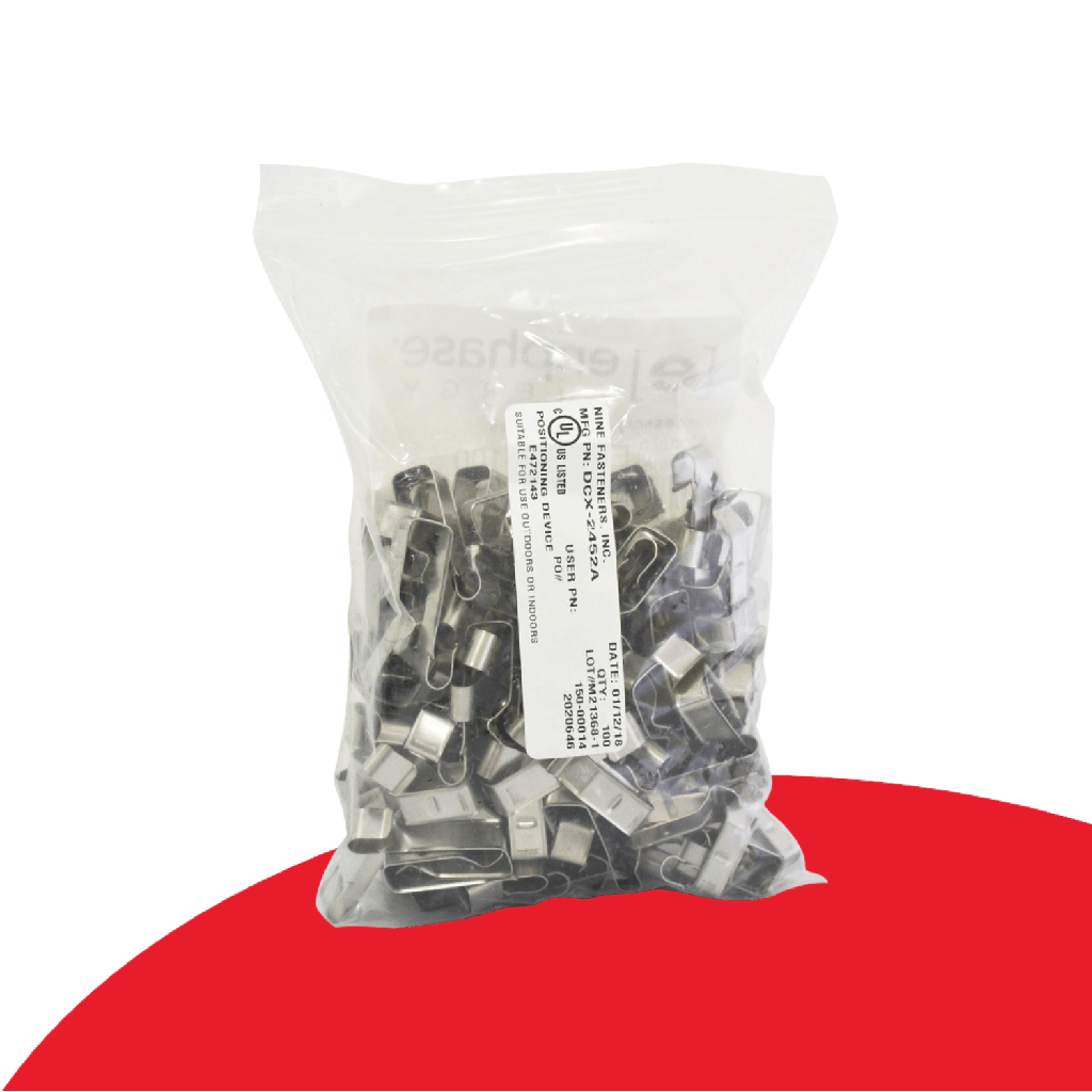 Enphase stainless steel cable clips (bag of 100)